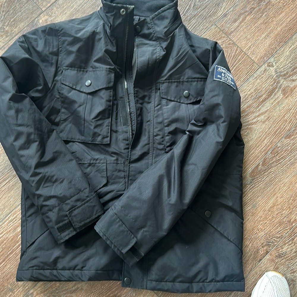 Men’s size medium, black Abercrombie, and Fitch coat